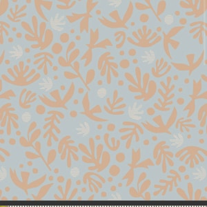 Tela Duval “Boho Birds Glacier” de Suzy Quilts de Art Gallery Fabrics, 100 % algodón.