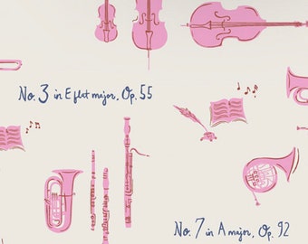 Sonata Fabric “Sinfonie in Melody” for Art Gallery Fabrics by Ami Sinibaldi,100% Cotton Quilt Fabric, OEKO-TEX Certified