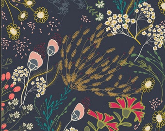 Indie Folk Fabric &quot;Meadow in Dim&quot; for Art Gallery Fabrics by AGF Studio, 100% Cotton Quilting Fabric,IFL-46302