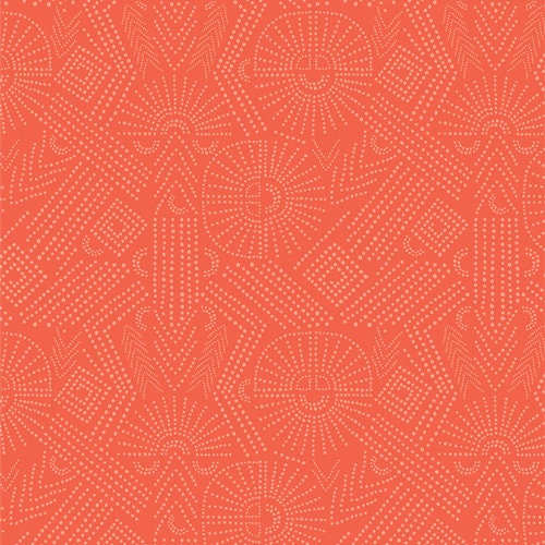 Flight Path Fabric "Your Path Coral" from Art Gallery by Jessica Swift, 100% Cotton Fabric