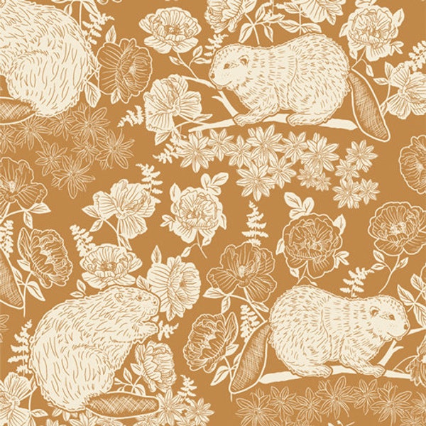 Wild Forgotten Stoff, "Beaver & Bloom Bramble" für Art Gallery Fabrics von Bonnie Christine, 100% Baumwolle Quilt Stoff."