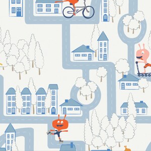 MonsterVille Fabric “Monstropolis” by AGF Studio for Art Gallery Fabrics, 100% Cotton Fabric