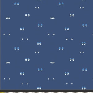 MonsterVille Fabric “Night Stares” by AGF Studio for Art Gallery Fabrics, 100% Cotton Fabric