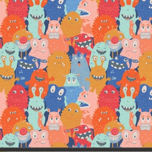 MonsterVille Fabric “Freaky Fusion” by AGF Studio for Art Gallery Fabrics, 100% Cotton Fabric