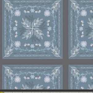 Tessuto Mindscape &quot;Seaside Tiles Navy&quot; di Katarina Roccella per Art Gallery Fabrics, tessuto per trapunte 100% cotone certificato OEKO-TEX