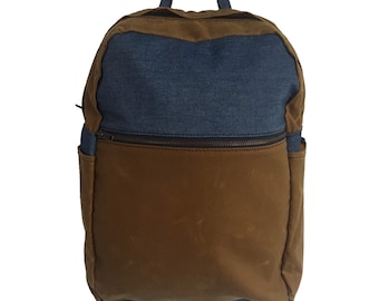 Waxed Canvas / Denim Backpack