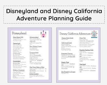 Disneyland California Theme Park Planner Template - Updated 2024
