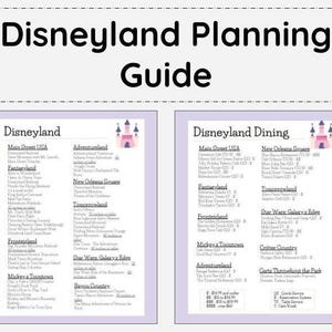 Disneyland Planning Guide - Printable - Updated 2024