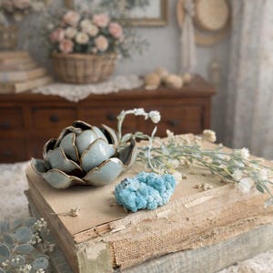 Natural Botryoidal Blue Gibbsite Mineral Cluster