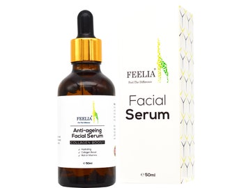 Feelia – Anti-ageing Facial Serum, Collagen Boost, With Rosehip, Passion Fruit seed, Argan, Red Rasberry, Natural Light Formula - 50ml