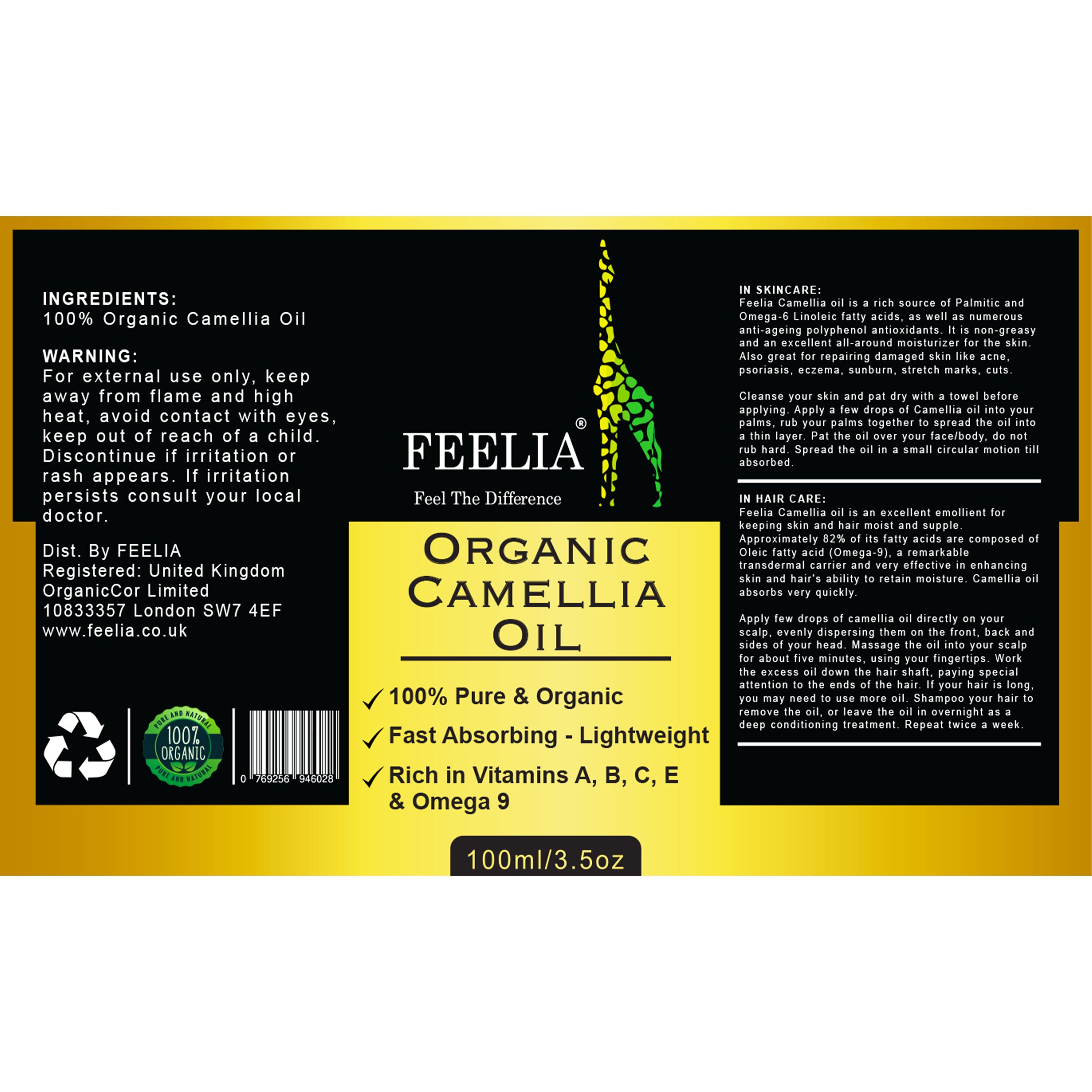 Feelia Natives Bio-Olivenöl Extra – 100 Ml, Kaltgepresst Für Haut & Haar