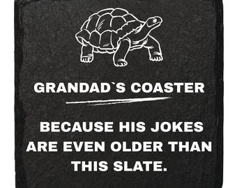Funny Grandad Slate Coaster: Humorous Gift for Grandpa