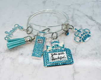 Turquoise Stainless Steel Boogie Bling Bangles.