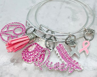 Pink Stainless Steel Boogie Bling Bangles.