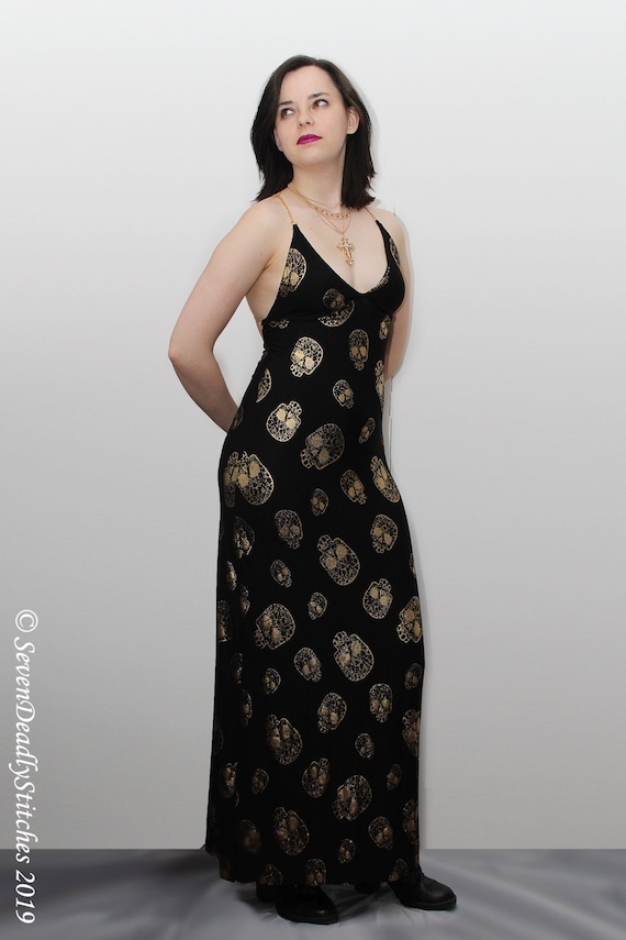 skull dress maxi