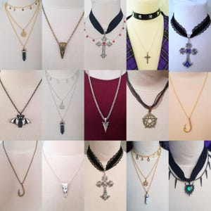 Gothic Halloween Wiccan Necklace Choker Bundle Box