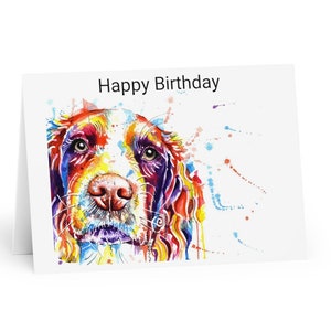 Verjaardagskaart Springer Spaniel Cocker Spaniel Wenskaart Hond Geschenken - AANGEPASTE TEKST