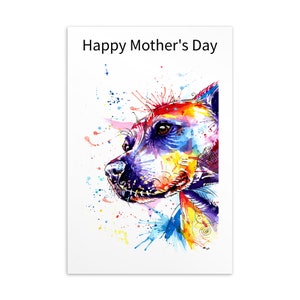 Moederdagkaart Staffordshire Bull Terrier Staffy Staffie - Aangepaste tekst