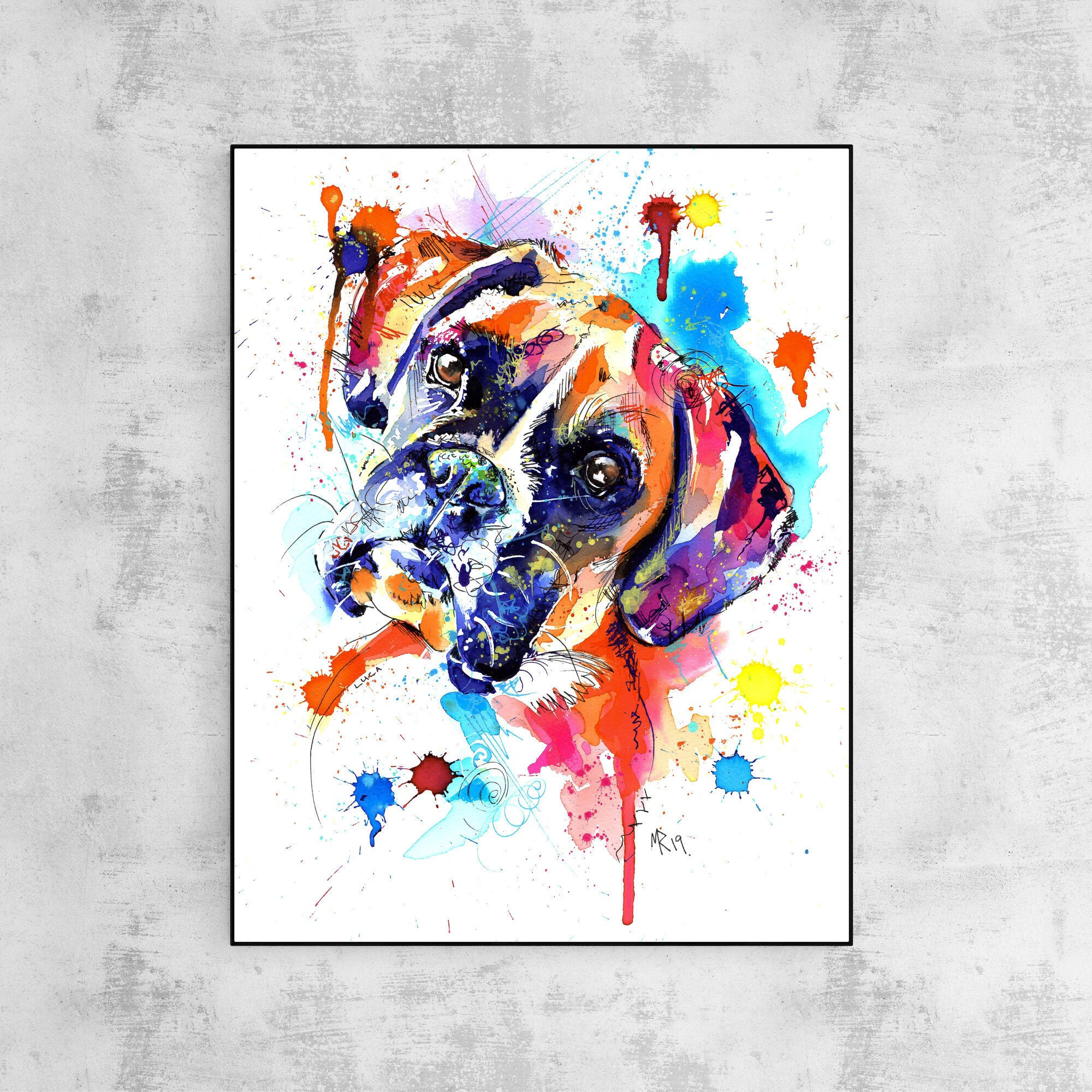 Dog Painting Etsy UK