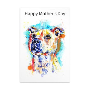 Moederdagkaart Staffordshire Bull Terrier Staffy Staffie - Aangepaste tekst