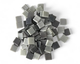 Mosaico de vidrio vítreo gris 20*20*4 mm para decoración artesanal y artística