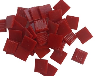 Piastrella in mosaico di vetro vitreo rosso 20*20*4 mm per artigianato e decorazione artistica