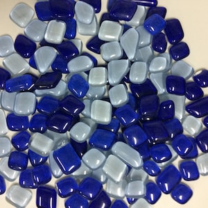 Blue mix/Glass Mosaic tiles/Glass small pebbles/Glass tiles/Mosaic craft/Decorative mosaic/Gems stone |