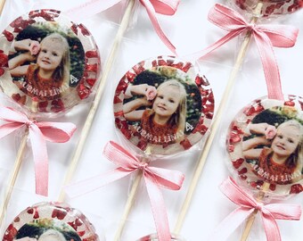 Personalized Photo Lollipops | Custom Edible Candy Party Favors (Set of 10)