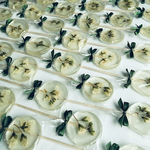 50 gierige Hochzeitsbegünstigungen, Essblumen Lollipops