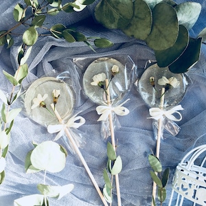 10 momentos de mariage blancs, faveurs de baptême uniques, fleurs de cerisier naturelles et séchées, faveurs de mariage en dentelle, cadeaux en ivoire uniques, cadeaux légers pour