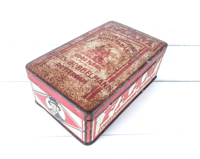 Antique tobacco tin FAAM Louis Dobbelman Rotterdam (1920-1925) • tobacco collector's item • tobacco box • old tobacco tins