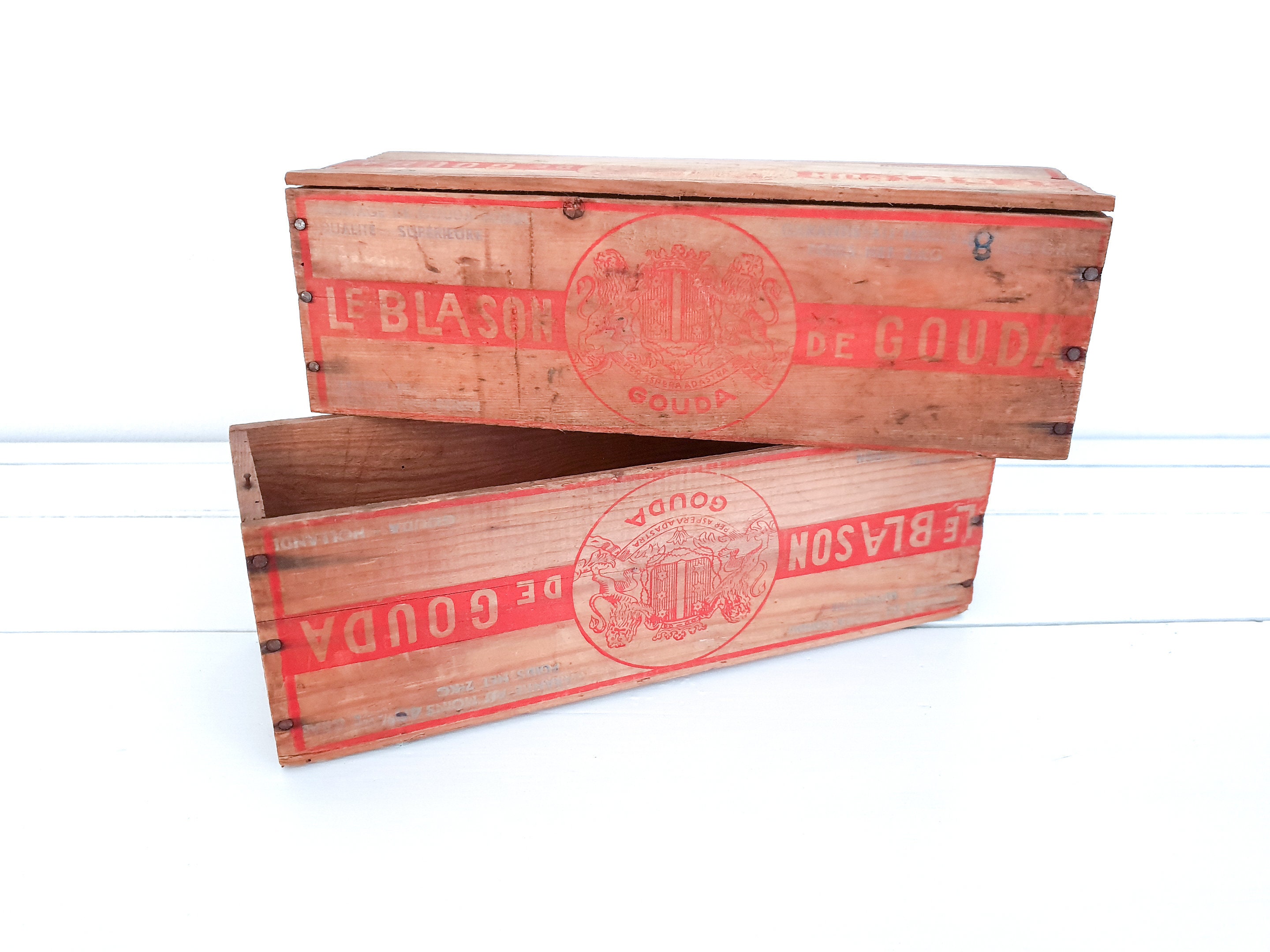 Vintage Wooden Crate Dutch Gouda Cheese Dutch Gouda Small