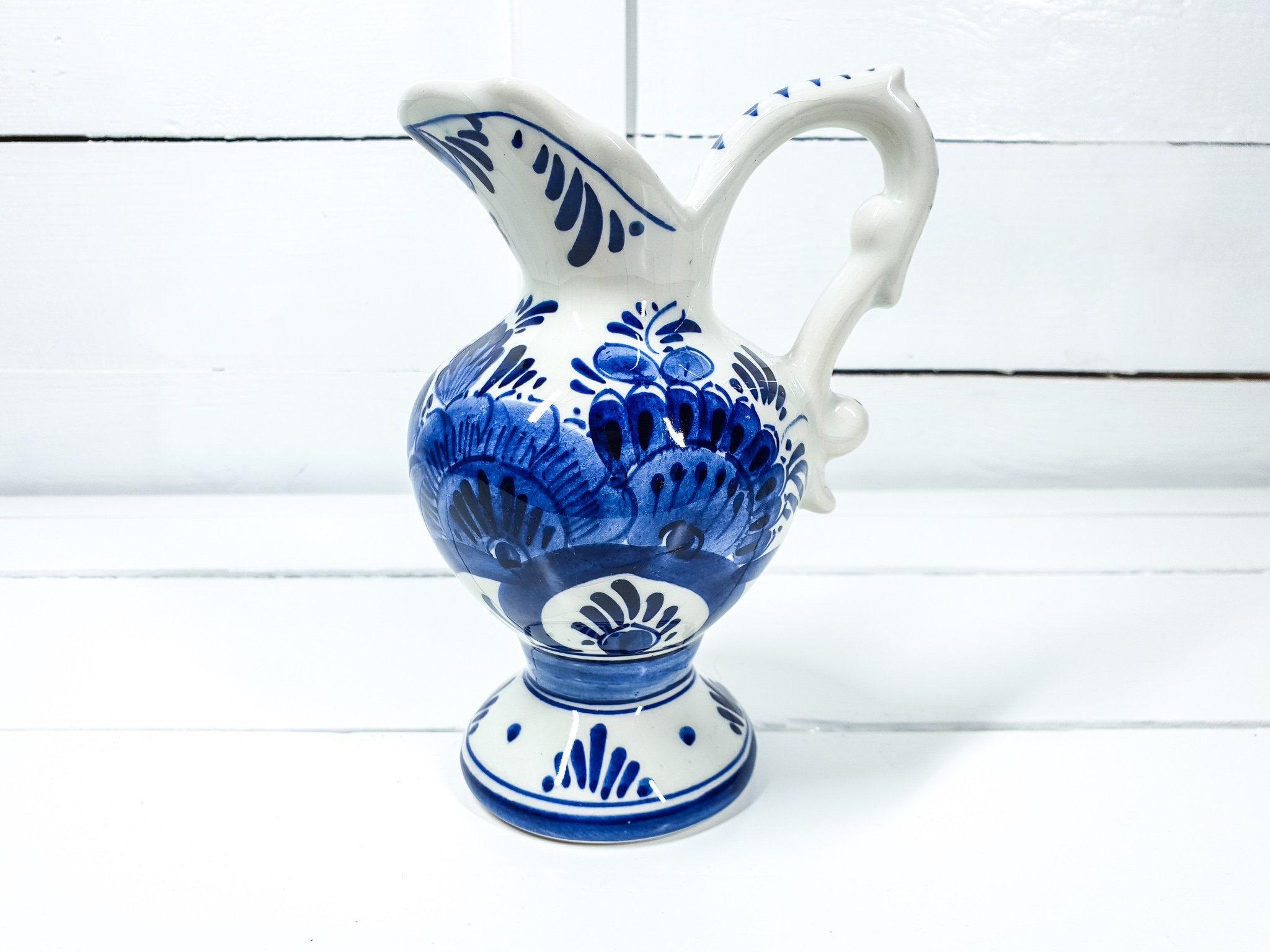 Original Delft blue little pitcher handmade • Delfts decorative vase