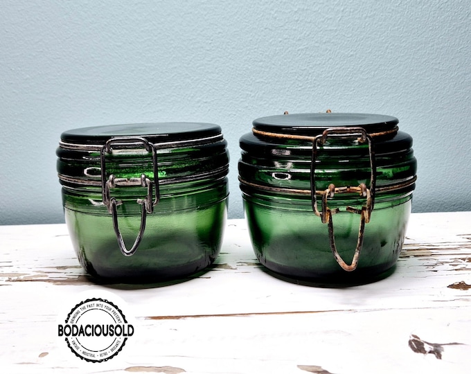 Antique L’Idéal Glass Canning Jar | Vintage French Storage Jar 350ml | Collectible Weck Jar | Rustic Pantry Decor