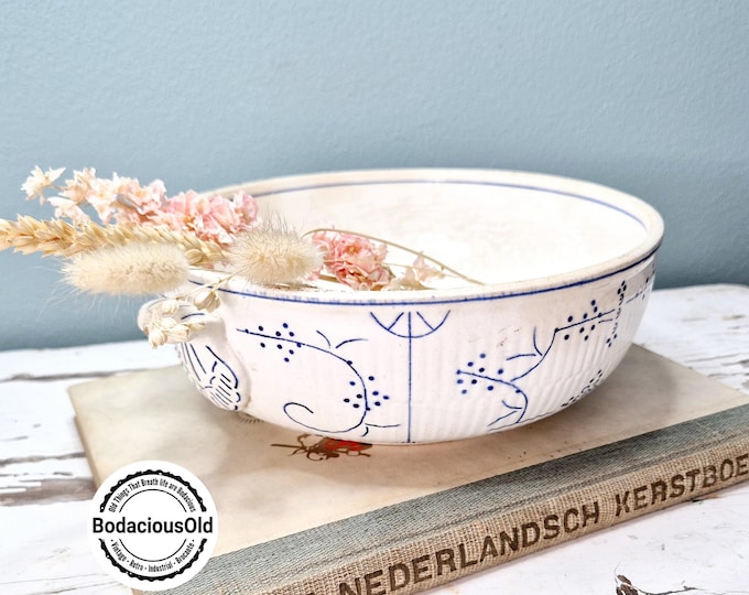Antique Royal Boch Copenhague Bowl | Blue & White Pottery (1945-1954)