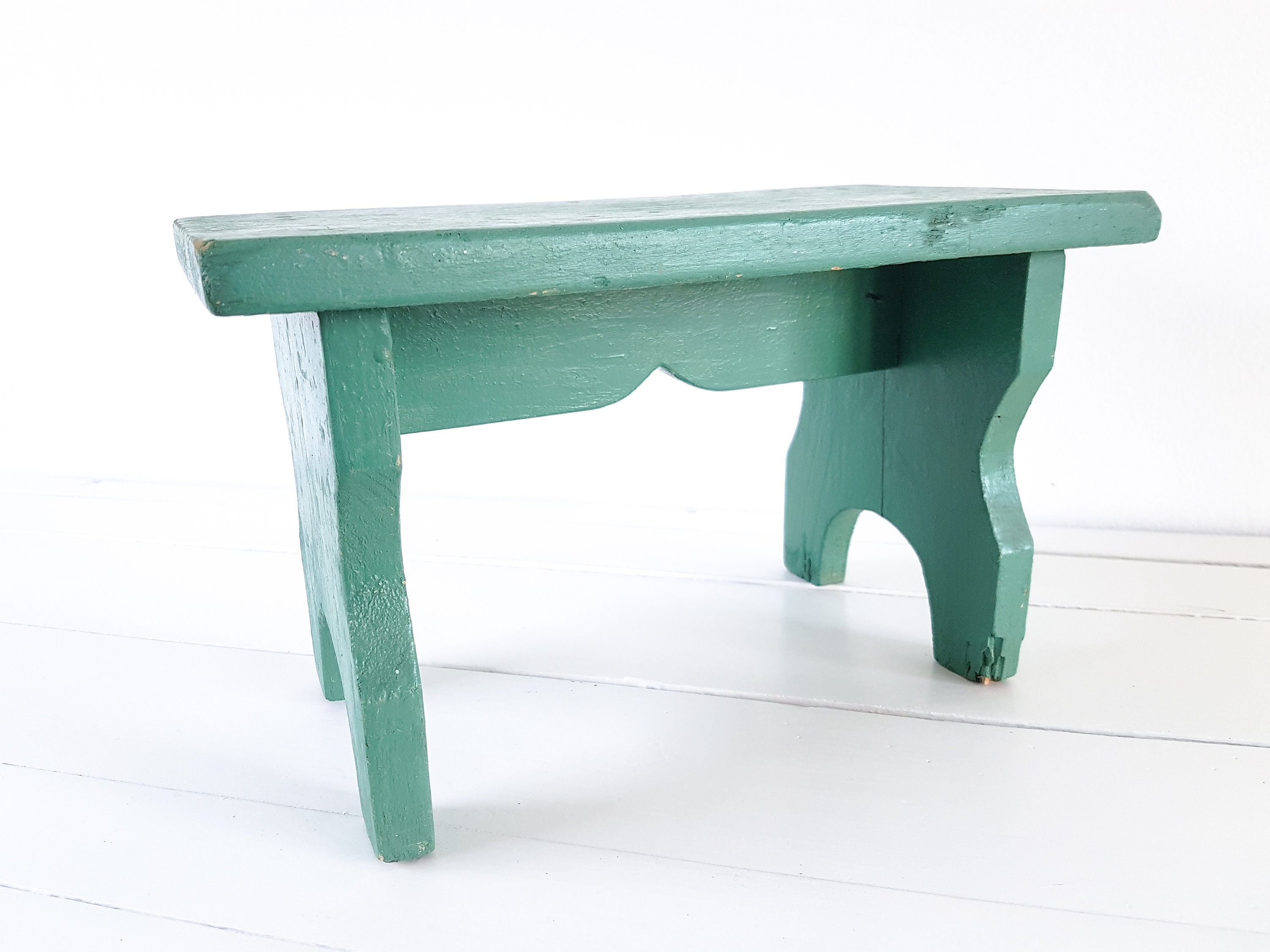 Reserved Ilgin Sweet Old Green Wooden Window Bench Small