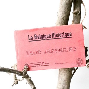 Vintage postcard book 'Tour Japonaise' * vintage postcards * vintage souvenir * Belgium * collectible cards * black and white cards