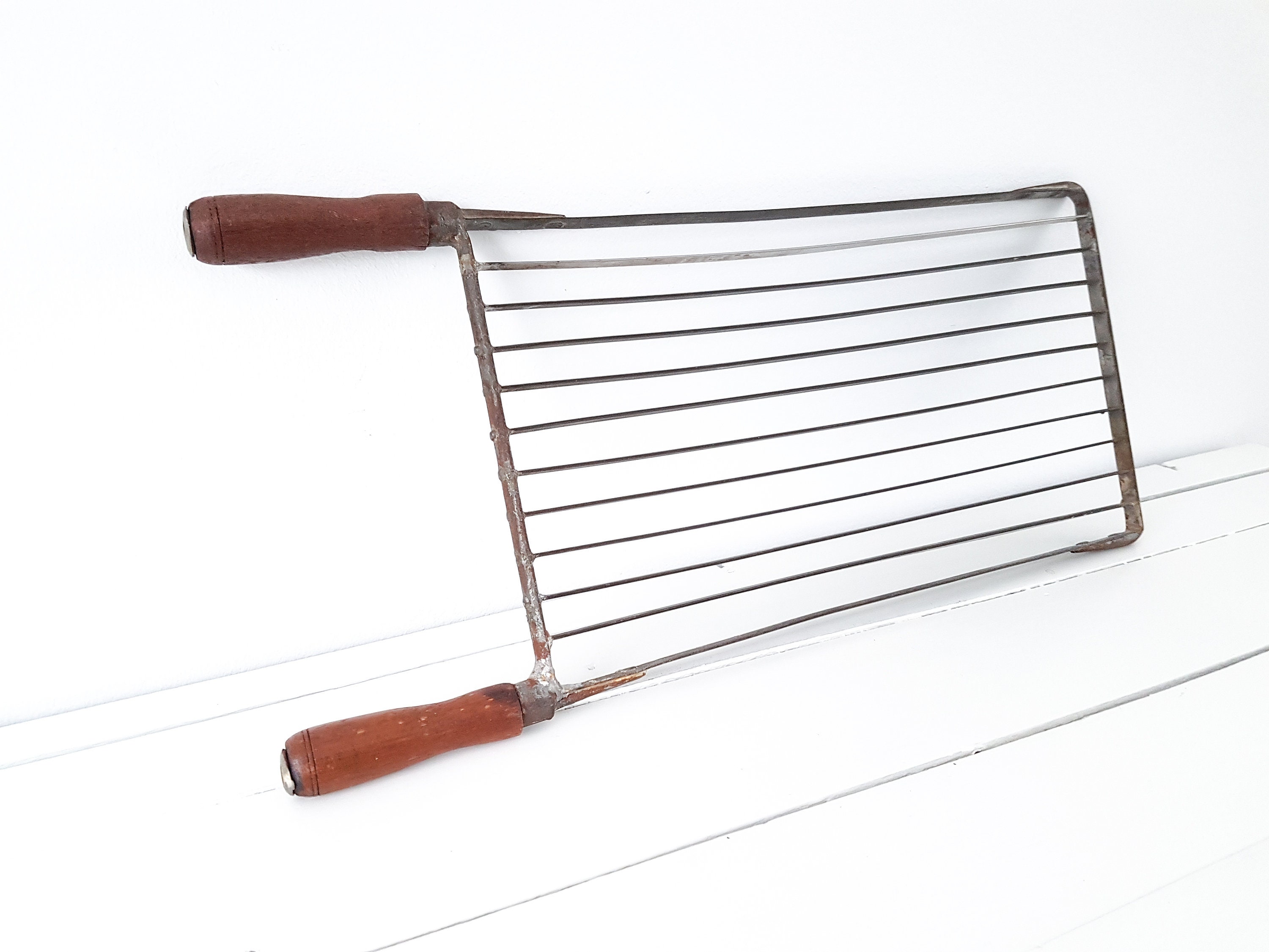 Antique vintage cheese curd cutter/slicer • vintage cheese maker tools