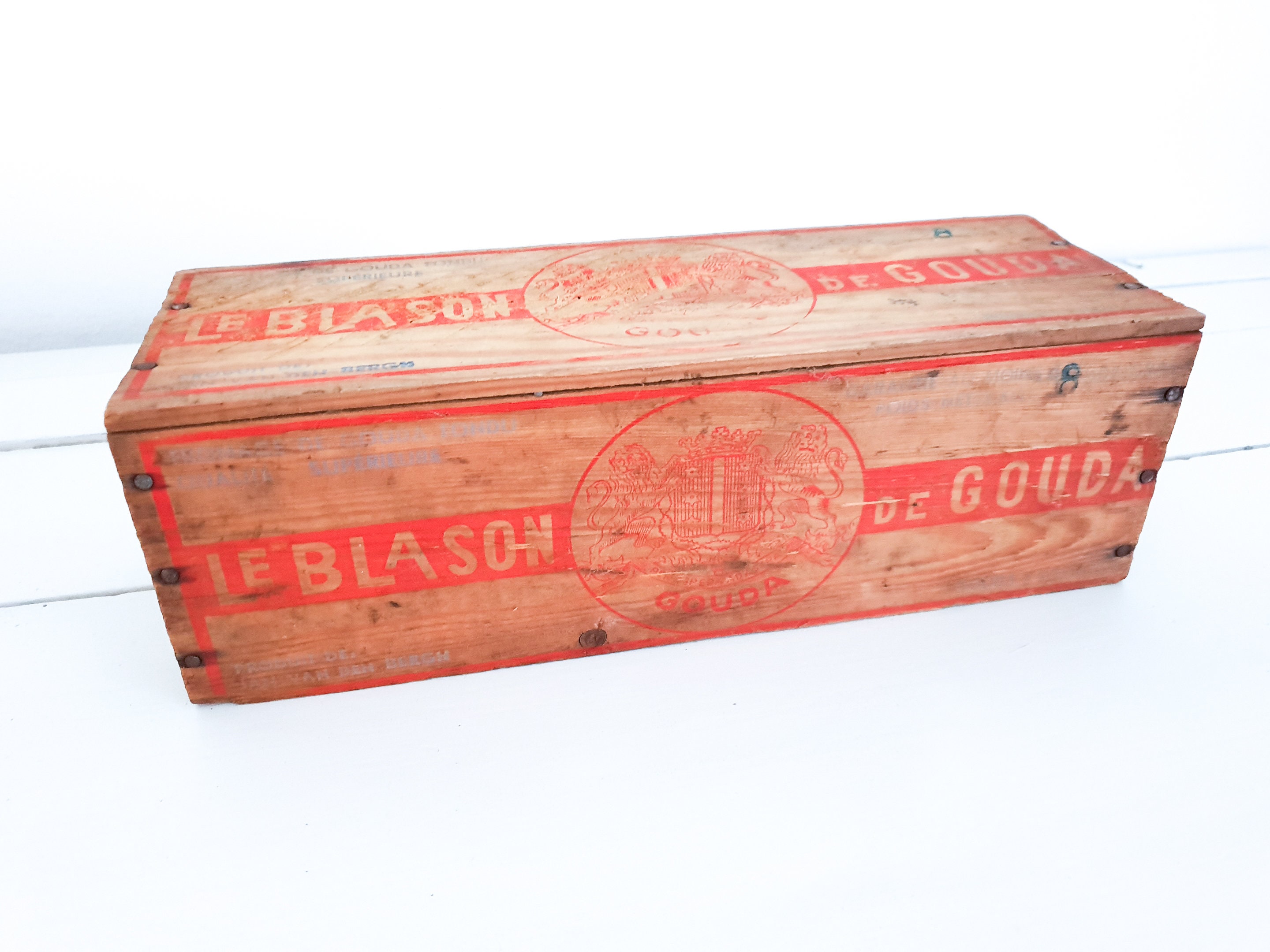 Vintage Wooden Crate Dutch Gouda Cheese Dutch Gouda Small
