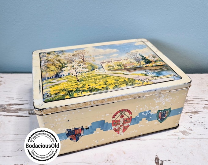 Vintage Jameson chocolate cookie tin - King’s College Cambridge design