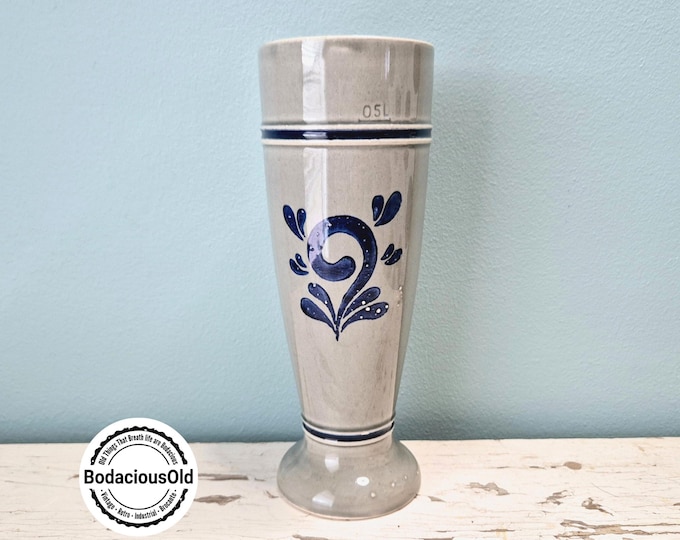 Authentic Westerwald vase or beer stei, perfect as vase or decor