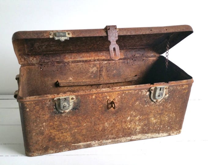 Awesome old rustic metal box