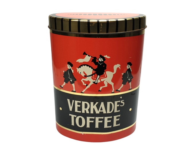 Old oval tin Verkade Holland toffees • vintage classic tin • storage tin • Verkade tin collectors • kitchen decoration • tin boxes