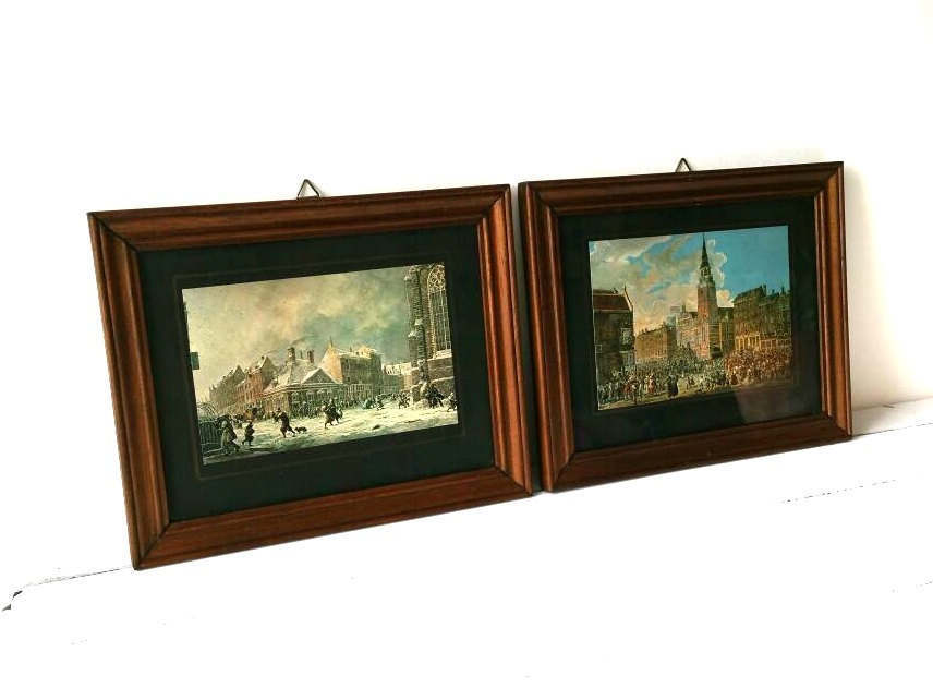 Vintage Rustic Picture Frames Old Town Set