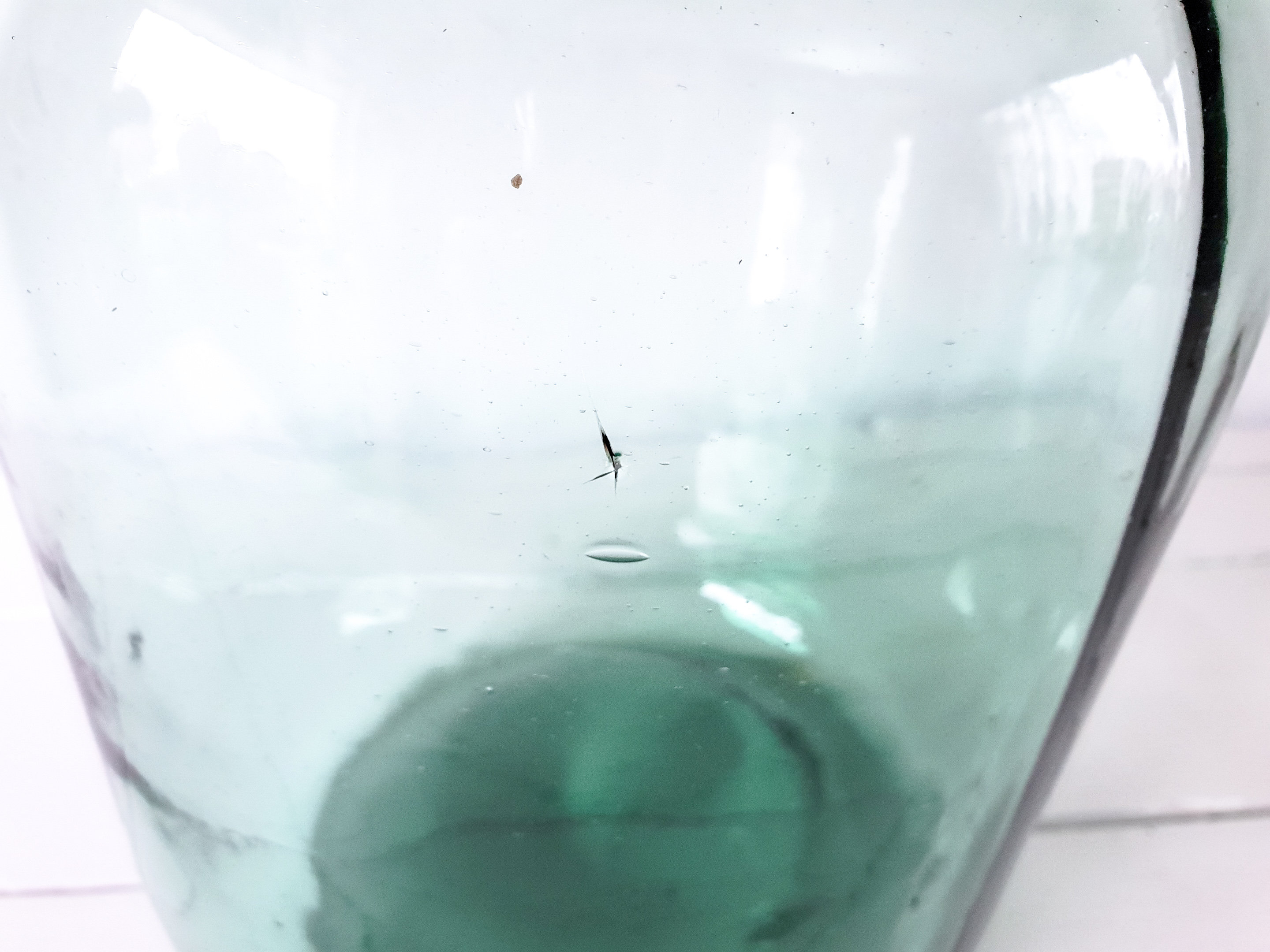 Vintage Green Glass Vialbox Bottle Damme Jeanne Cool And