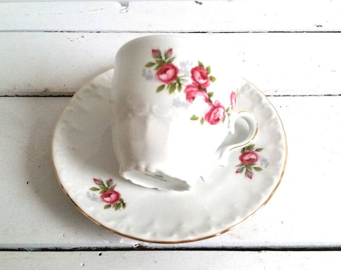 Vintage china cup and saucer 'roses'