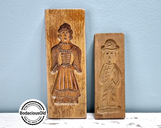 Antique Dutch Wooden Speculaas Mold | Authentic Baking Decor