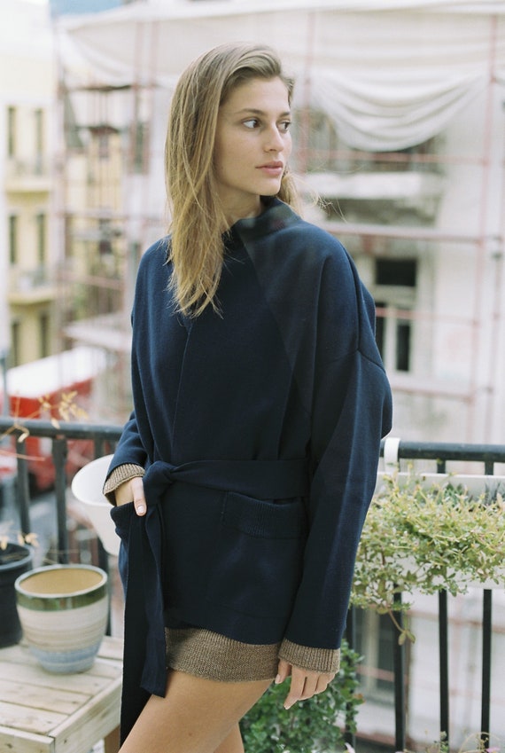 Belted Sweater Coat