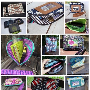 Clara Companion Phone & Wallet Wristlet PDF Patrón de costura Patrón de billetera con teléfono celular y llavero RLR Creations