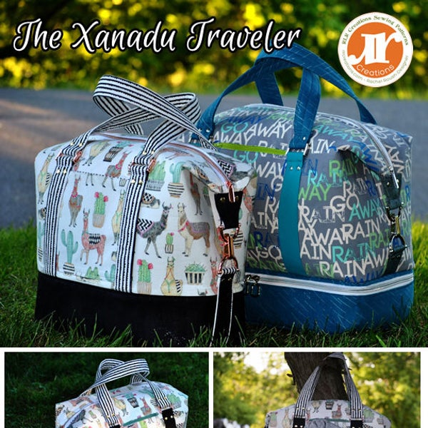 Xanadu Traveler PDF Sewing Bag Pattern- Includes 2 Sizes and 2 Options - RLR Creations